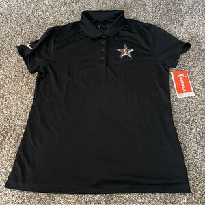 NIKE DRI FIT  // WBNA black polo shirt